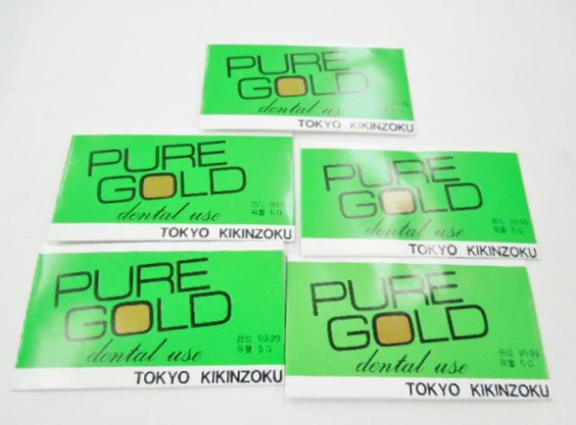 歯科用金属　純金板・5g金